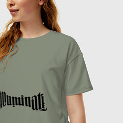 Футболка оверсайз женская Амбиграмма Иллюминати, цвет: авокадо — фото 2