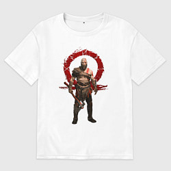 Футболка оверсайз женская GOD OF WAR, цвет: белый