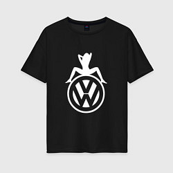 Футболка оверсайз женская Volkswagen Girl Z, цвет: черный