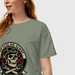 Футболка оверсайз женская No guts no glory, цвет: авокадо — фото 2