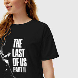 Футболка оверсайз женская Элли с гитарой, цвет: черный — фото 2