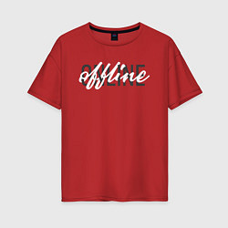Женская футболка оверсайз Offline