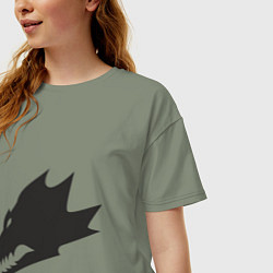 Футболка оверсайз женская Саламандры (Salamanders), цвет: авокадо — фото 2