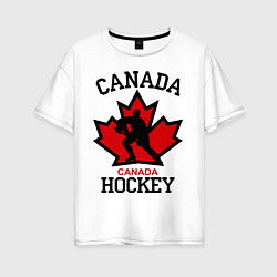 Женская футболка оверсайз Canada Hockey