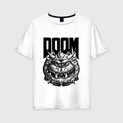 Футболка оверсайз женская КАКОДЕМОН DOOM Z, цвет: белый