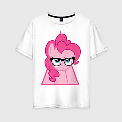 Футболка оверсайз женская Pinky Pie hipster, цвет: белый