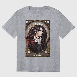 Футболка оверсайз женская The Witcher, Yennefer, цвет: меланж