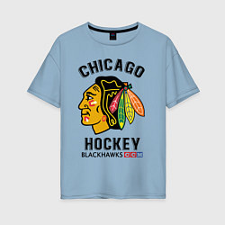 Женская футболка оверсайз CHICAGO BLACKHAWKS NHL