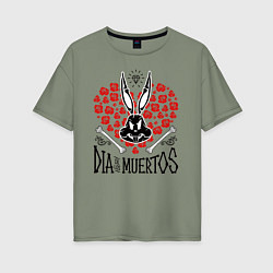 Женская футболка оверсайз Dia De Los Muertos