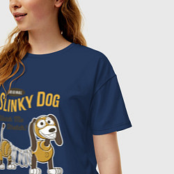 Футболка оверсайз женская Slinky Dog, цвет: тёмно-синий — фото 2