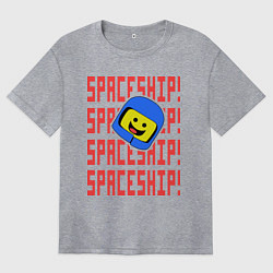 Футболка оверсайз женская Spaceship, цвет: меланж