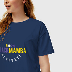 Футболка оверсайз женская Black Mamba, цвет: тёмно-синий — фото 2