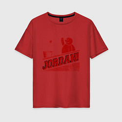 Футболка оверсайз женская Jordan, цвет: красный