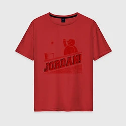 Футболка оверсайз женская Jordan, цвет: красный