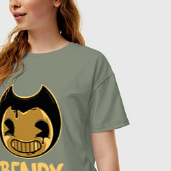 Футболка оверсайз женская Bendy And The Ink Machine, цвет: авокадо — фото 2