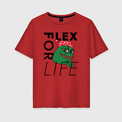 Футболка оверсайз женская FLEX FOR LIFE, цвет: красный