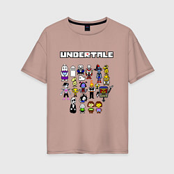 Футболка оверсайз женская UNDERTALE, цвет: пыльно-розовый