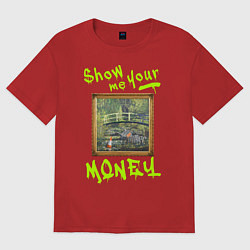 Женская футболка оверсайз Show me your money