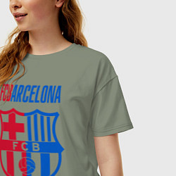 Футболка оверсайз женская Barcelona FC, цвет: авокадо — фото 2