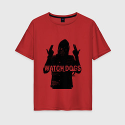 Футболка оверсайз женская Watch dogs 2 Z, цвет: красный
