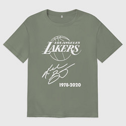 Футболка оверсайз женская КОБИ БРАЙАНТ АВТОГРАФ, цвет: авокадо