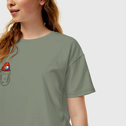 Футболка оверсайз женская Among us, цвет: авокадо — фото 2