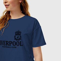 Футболка оверсайз женская Liverpool FC, цвет: тёмно-синий — фото 2
