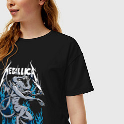 Футболка оверсайз женская Metallica - черт, цвет: черный — фото 2