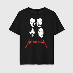 Футболка оверсайз женская Metallica, цвет: черный