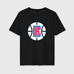 Футболка оверсайз женская Los Angeles Clippers, цвет: черный