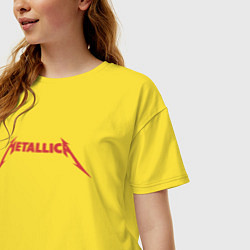 Футболка оверсайз женская And Justice For All Metallica, цвет: желтый — фото 2