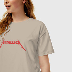 Футболка оверсайз женская And Justice For All Metallica, цвет: миндальный — фото 2