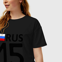 Футболка оверсайз женская RUS 15, цвет: черный — фото 2