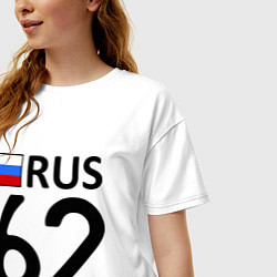 Футболка оверсайз женская RUS 62, цвет: белый — фото 2