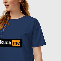 Футболка оверсайз женская Touch me, цвет: тёмно-синий — фото 2