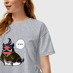 Футболка оверсайз женская Nero bird, цвет: меланж — фото 2