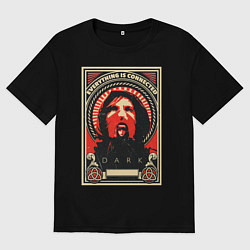 Футболка оверсайз женская DARK Тьма, цвет: черный