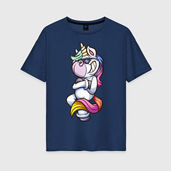 Женская футболка оверсайз Cool Unicorn
