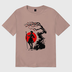 Футболка оверсайз женская NIER AUTOMATA, цвет: пыльно-розовый