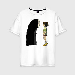 Женская футболка оверсайз Каонаси и Тихиро