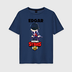 Женская футболка оверсайз BRAWL STARS EDGAR