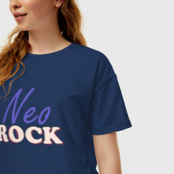 Футболка оверсайз женская Neo Rock, цвет: тёмно-синий — фото 2