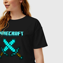Футболка оверсайз женская Minecraft, цвет: черный — фото 2