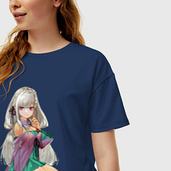 Футболка оверсайз женская Emilia, цвет: тёмно-синий — фото 2