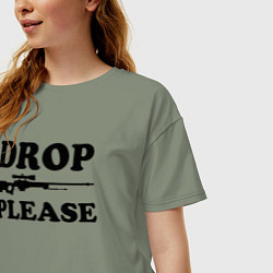 Футболка оверсайз женская Drop Please, цвет: авокадо — фото 2