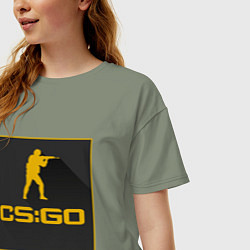 Футболка оверсайз женская CS GO Z, цвет: авокадо — фото 2