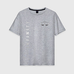 Футболка оверсайз женская Infinity for razor, цвет: меланж