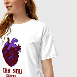 Футболка оверсайз женская Bring Me The Horizon 2D Сердце, цвет: белый — фото 2