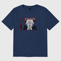 Футболка оверсайз женская Магическая Битва, цвет: тёмно-синий