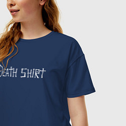 Футболка оверсайз женская Death Shirt, цвет: тёмно-синий — фото 2